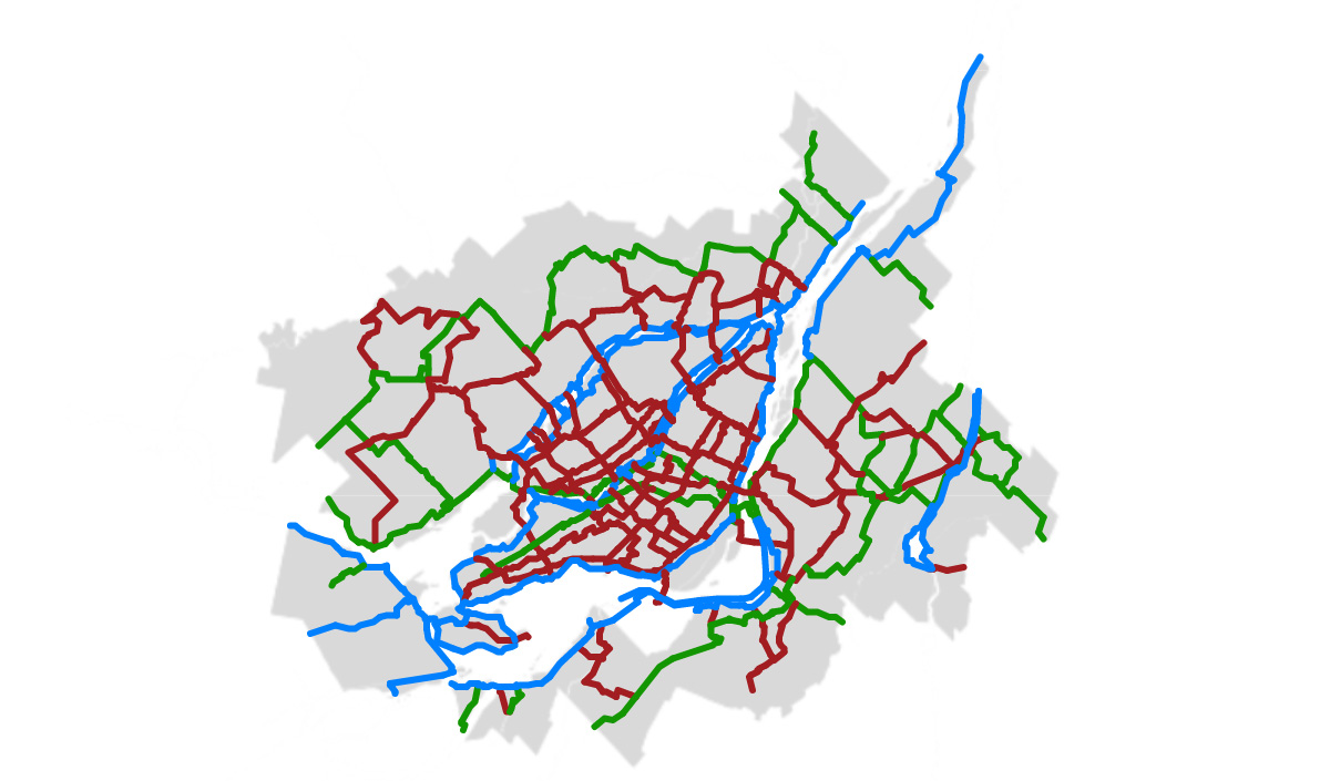Carte interactive - Plan directeur réseau vélo métropolitain